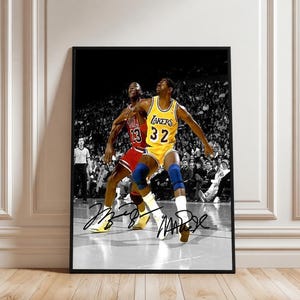 Michael Jordan and Magic Johnson Poster - Etsy