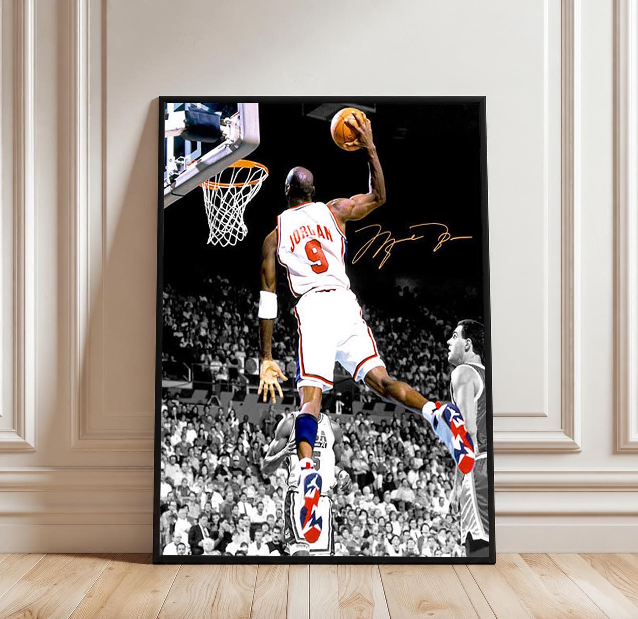 Michael Jordan Slam Dunk Poster - Etsy