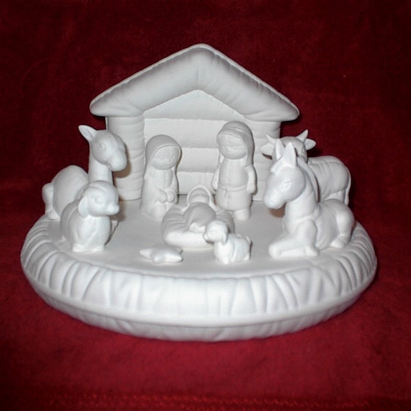 Kimple Softie Child 11-Piece Ceramic Bisque Nativity