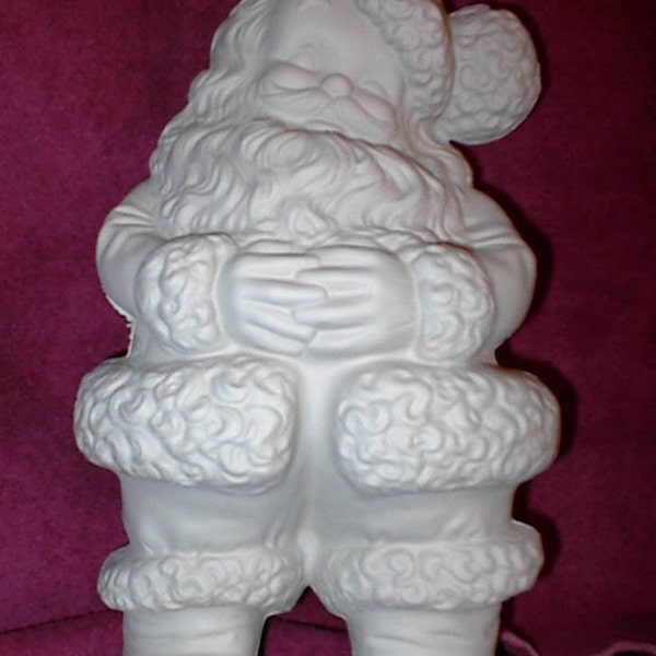 Ceramic Bisque Santa Etsy