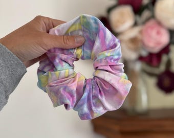 Purple Tie Dye Scrunchie, Oversized Scrunchie, Tie Dye Scrunchie, Brynnbands, Hair Scrunchie, 90s Scrunchie, XL Scrunchie