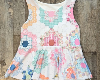 Custom Patchwork Peplum Top