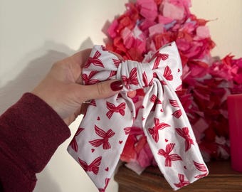 Red Bows Bow, Bow Hair Clip, Barrette Hair Clip, Soft Hair Clip, Christmas Clip, Barrette, Brynnbands