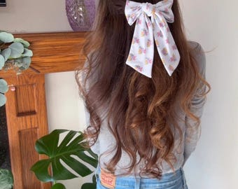 Floral Bouquets Bows, Bow Hair Clip, Barrette Hair Clip, Soft Hair Clip, Easter Bow, Easter Basket, Easter Bunny, Barrette, Brynnbands