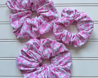 Pink Bows Scrunchie, Jumbo Scrunchie, Summertime Scrunchie, Floral Scrunchie, Regular Scrunchie, Adult size scrunchie, Brynnbands,