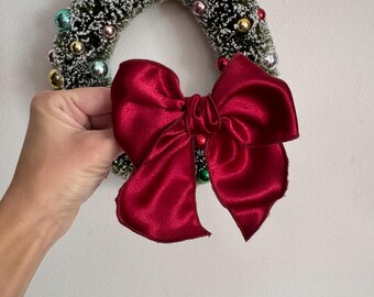 Holiday Red Satin Bow, Fable Bow