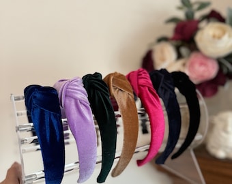 Women’s Knotted Headbands, Velvet Headbands, Hard Headband, Velvet Headband,  Headband, Brynnbands