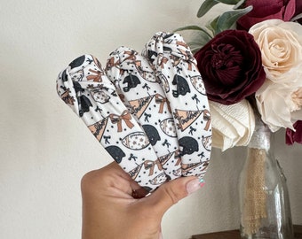 Neutral Football Teams Top Knot, Halloween Headband, Brynnbands, Hard Headband, Knotted Headband, Fall Hair