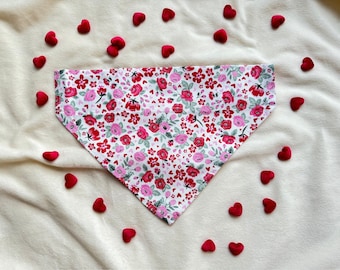 NOT REVERSIBLE Rifle Paper Inspired Dog Bandannas, Brynnbandannas, Dog Collars, Over the Collar Dog Bandannas, Brynnbands