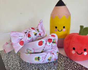 Pink School Supplies, Back to School Headband,  Teacher Headband