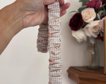 Lanyards & Wristlets, Tan Floral Gingham