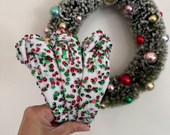 Christmas Sequin Headband, Hard Headband, Hair Headband, Christmas Headband, Sequin Headband, Brynnbands