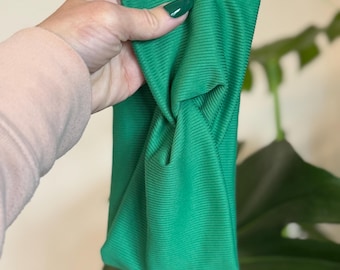 Green Rib Knit Headband, Soft Headband,  St Patrick's Day Headband, Brynnbands, Turban Style Headband, Soft Headband,