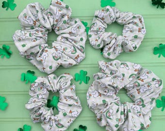 Lucky Duck Scrunchie, St Patrick's Day Scrunchie, Brynnbands, Hair Scrunchie, Hair Tie, Green Scrunchie, Oversized scrunchie