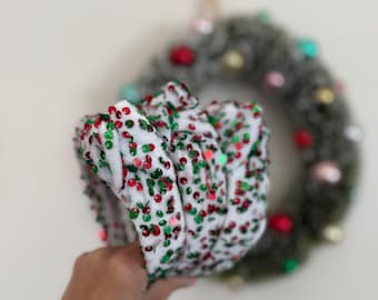 Christmas Sequin Headband, Hard Headband, Hair Headband, Christmas Headband, Sequin Headband, Brynnbands