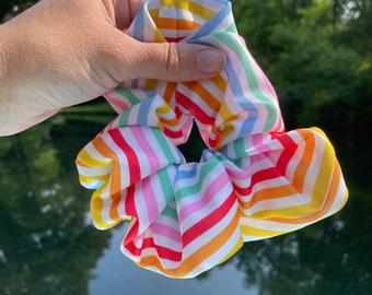 Rainbows SWIM Scrunchie, Oversized Scrunchie, Jumbo Scrunchie, Brynnbands,, 90s Scrunchie, Pool Scrunchie