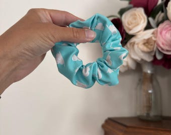 Clouds Scrunchie, Blue Sky Clouds