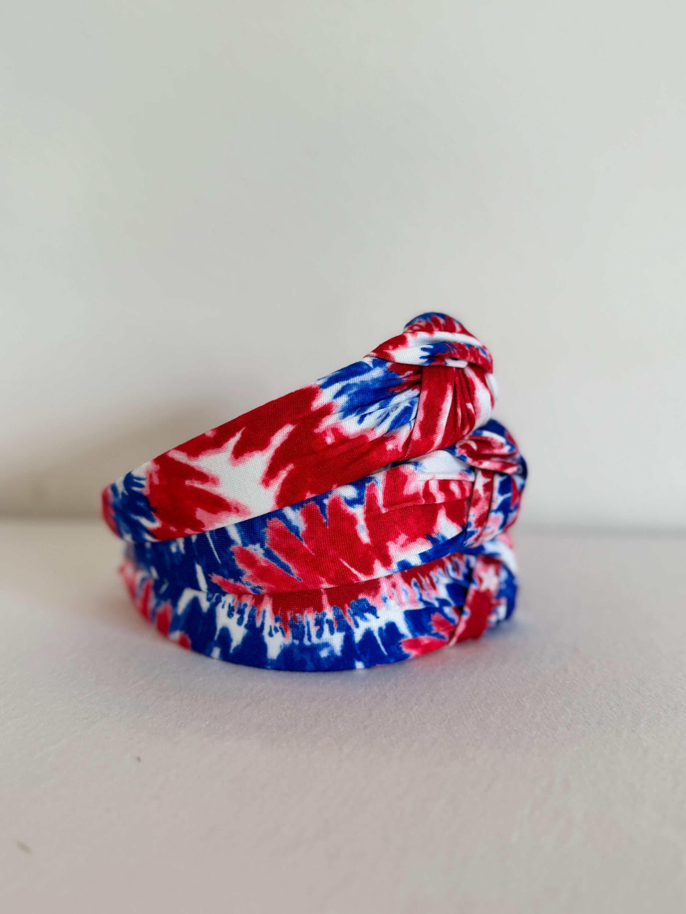 Fascia Per Capelli Patriottica 4 Luglio - Bandiera Americana Con Stelle Di Cristallo - Rosso, Bianco E Blu - Accessorio Donna