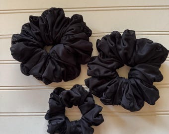 Black Bows Mesh Scrunchie, Organza Scrunchie, Brynnbands, Hair Scrunchie, Hair Tie, Mesh Scrunchie, Oversized scrunchie