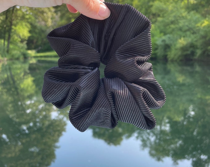 Black Ribbed SWIM Scrunchie, Oversized Scrunchie, Jumbo Scrunchie ...