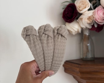 Cream Waffle Knit Headband, Sweater