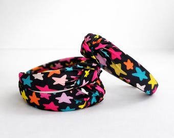 Stars Top Knot Headband, Bendable Fit
