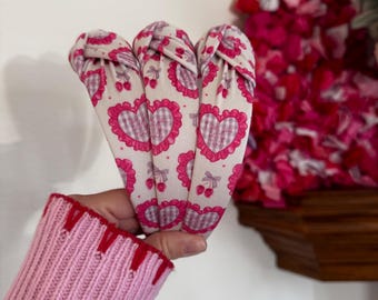 I love You Cherry Much Headband, Top Knot, Valentine Headband, Pink Headband, Brynnbands, Hard Headband, Knotted Headband, Valentine's Day