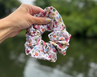 Wildflower Swim  Scrunchie, Jumbo Scrunchie, Summertime Scrunchie, Floral Scrunchie, Regular Scrunchie, Adult size scrunchie, Brynnbands,