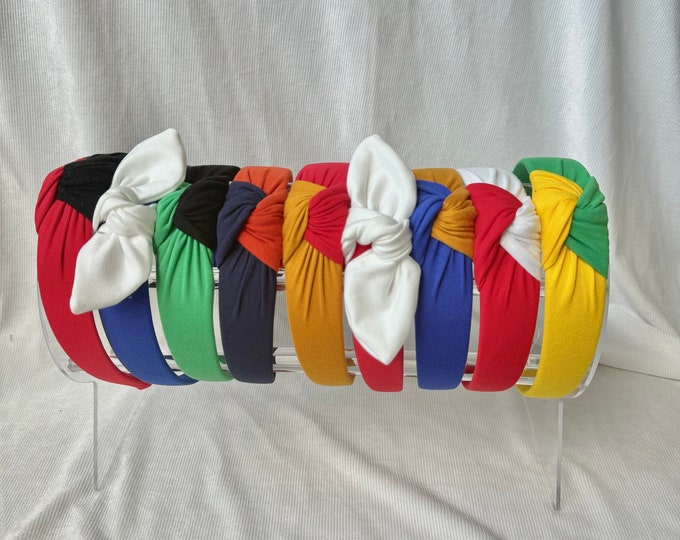 Featured listing image: School Spirit Headband, Custom School Headbands, Build Your Own Headband,  Back to School Headbands, Brynnbands, School Uniform Headband