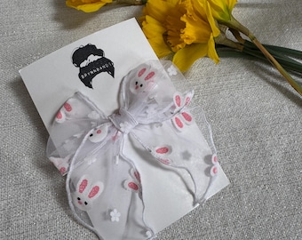 Bunny Fable, Mesh Bow, Easter Bow