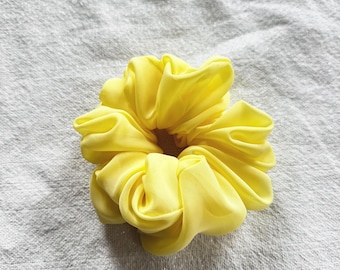 Butter Yellow Jumbo Chiffon Scrunchie