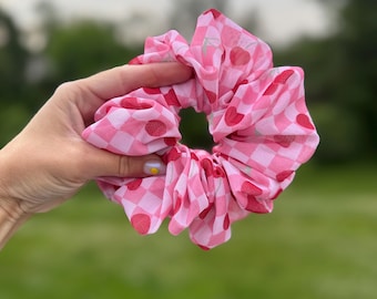 Cherry Mesh Scrunchie, Oversized Scrunchie, Jumbo Scrunchie, Brynnbands, Satin Scrunchie