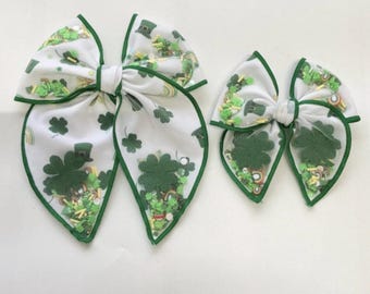 Shamrock Shaker Bow, St. Patrick's Day Hair Clip