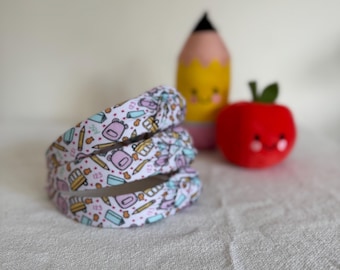 Pink Bus Headband, Hard Headband, Hair Headband, Back 2 School Headband, teacher Headband, Brynnbands