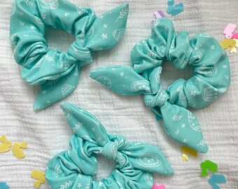 Teal Easter Eggs Scrunchie, Soft Scrunchie, Easter Basket, Easter Scrunchie, Brynnbands, Scrunchy, Solid Scrunchie