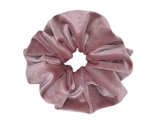 Blush Velvet Scrunchie, Oversized Scrunchie, Silky Scrunchie, Brynnbands, Hair Scrunchie, Hair Tie,