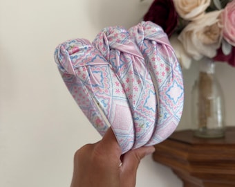 Hankie Faux Quilted Headband-Satin