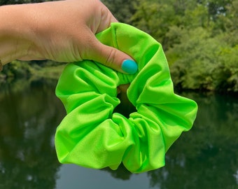 Neon Green SWIM Scrunchie, Green Scrunchie, Waterproof Scrunchie, Pool Scrunchie, Neon Scrunchy, Neon scrunchie, Brynnbands