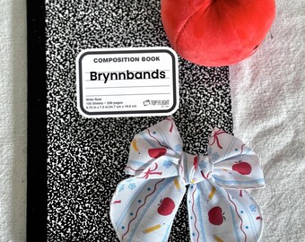 Apple Fable Bow, Back to School Bow, Fable Bow, Bow Hair Clip, Barrette Hair Clip, Soft Hair Clip, School Bow,  Barrette, Brynnbands