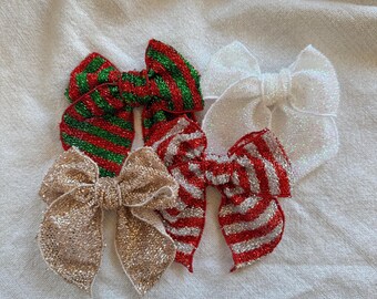 Tinsel Fable Bow, Fall Bows, Brynnbands, Tinsel Fabric, Fable Bows