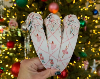Nutcracker Top Knot, Christmas Headband,  Sugar Plum Fairy Headband, Brynnbands, Hard Headband, Knotted Headband,