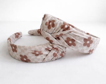 Boho Floral Headband, Bendable Fit