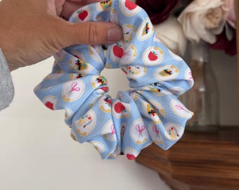 Blue School Scrunchie: Back to School Hair Accessory