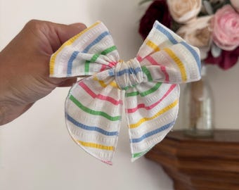 Vintage Seersucker Fable Bow