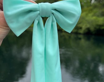 Teal Swimsuit Bow, Pool Bow, Brynnbands