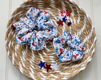 Baseball Bows Scrunchie, Baseball Scrunchie, Soft Scrunchie, Brynnbands, Hair Scrunchie, Take me Out to the Ballgame