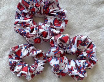 Red White Blue Football, Football Scrunchie, Team Scrunchie, Brynnbands