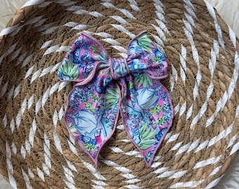 Pink  Cindy, Fable Bows, Bow Hair Clip, Barrette Hair Clip, Soft Hair Clip, Magical Clip, Barrette, Brynnbands