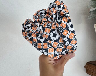 Barn Quilt  Headband, Halloween Headband, Brynnbands, Hard Headband, Fall Headband, Top Knot, Top Knot Headband,