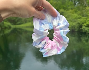 Pastel Checkered SWIM Scrunchie, Pool Scrunchie, Swimsuit Scrunchie, Water Scrunchie, Water Absorbent Scrunchie, Brynnbands,